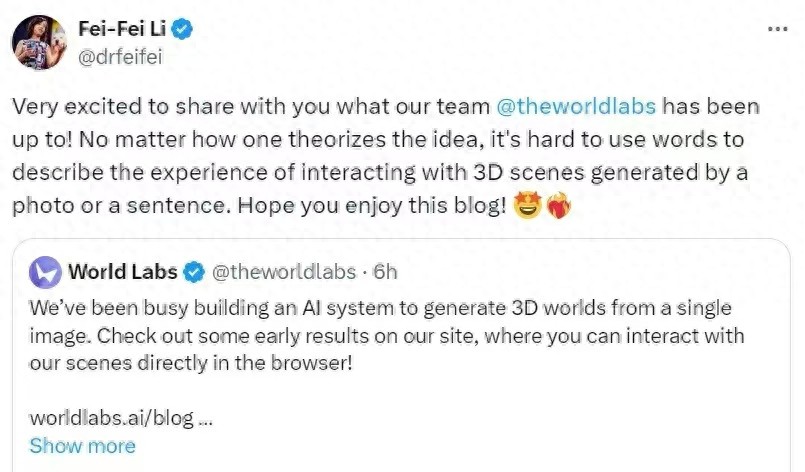 李飞飞World Labs_AI生成3D世界_3D生成