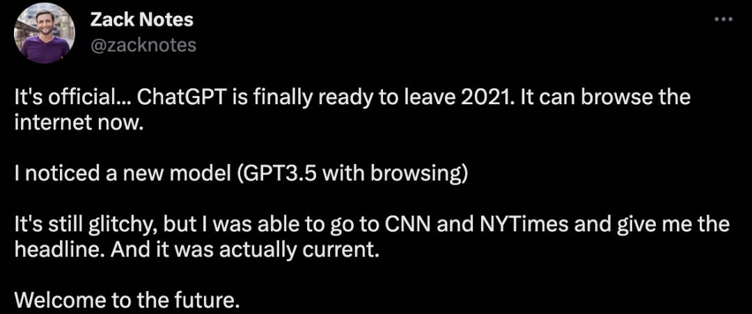 ChatGPT联网插件OpenAI灰度测试_GPT-3.5 with browsing功能评测_GPT-3.5